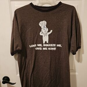 Vintage Brown Pillsbury Doughboy T-Shirt Size Xlarge